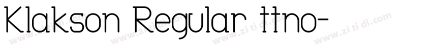 Klakson Regular ttno字体转换